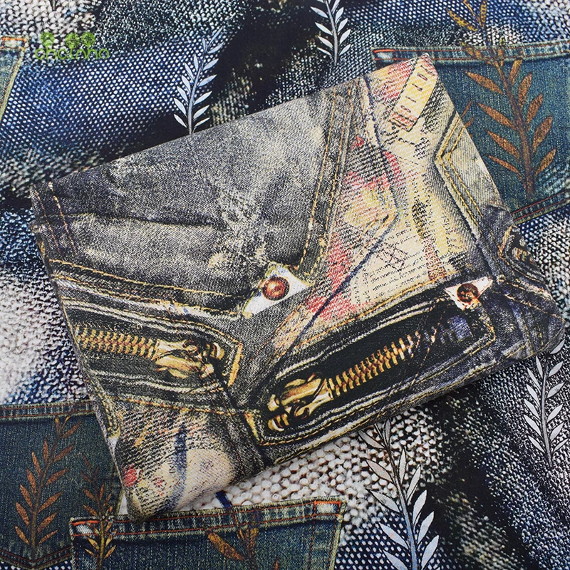 Chainho, джинсовая цифровая печать, хлопковая льняная ткань с принтом для шитья и шитья дивана, скатерти, занавески, сумки, подушки Материал
