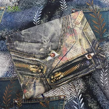 Chainho, джинсовая цифровая печать, хлопковая льняная ткань с принтом для шитья и шитья дивана, скатерти, занавески, сумки, подушки Материал