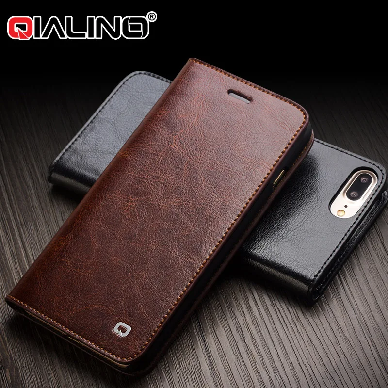 imágenes para QIALINO Caso Del Tirón Del Sostenedor de la Ranura de Tarjeta Para Iphone 7 Plus 6 de La Vendimia becerro Cuero Genuino de La Contraportada Para El Iphone 6 s 7 5 5S SÍ billetera imágenes para QIALINO Caso Del Tirón Del Sostenedor de la Ranura de Tarjeta Para Iphone 7 Plus 6 de La Vendimia becerro Cuero Genuino de La Contraportada Para El Iphone 6 s 7 5 5S SÍ billetera