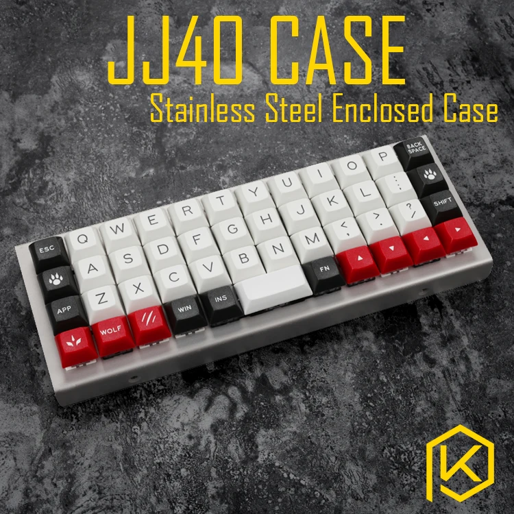 stainless steel bent case for jj40 40% JJ40 custom keyboard enclosed case upper and lower case also can support planck