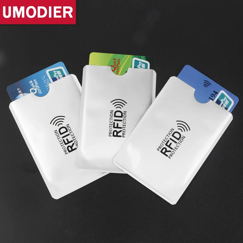 

UMODIER Anti Rfid Blocking business card holder card Aluminium bank Reader Lock Protection case to protect credit cards