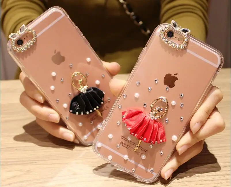 

Pearl Ballet Girl Rhinestone case For Asus ZenFone 2 3 4 Ultra Laser Max Deluxe GO Zoom Selfie Pro Live AR V Plus M1