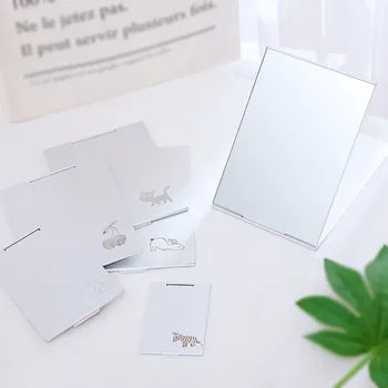 

Archives Small Mirror Fold With One Portable Mirror Makeup Mirror Single-sided Originality Woman Square Almirror Mini- Card