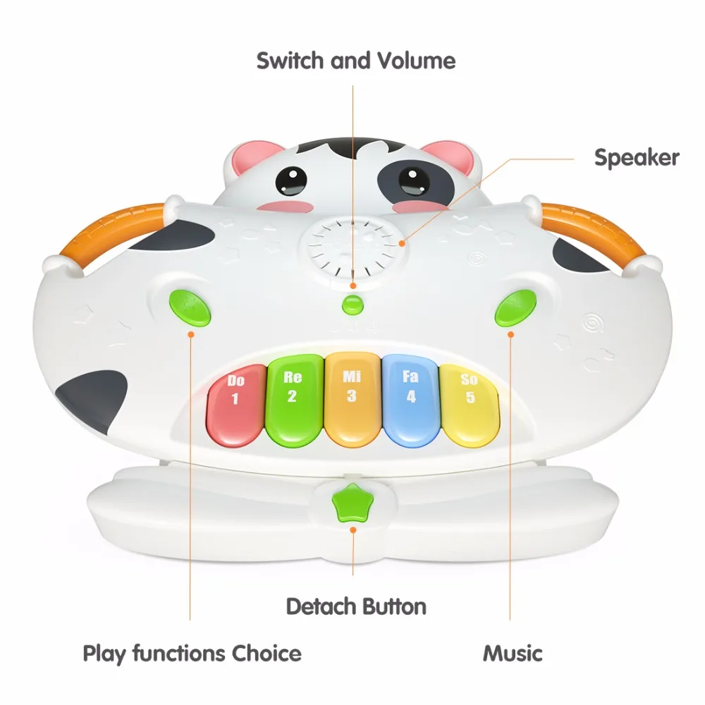 Tumama Baby Piano Music Toy Cow Electronic Organ Songs Piano key Geometric Blocks Sorting Hamster Pairing Box Baby Music Toys Tumama Baby Piano Music Toy Cow Electronic Organ Songs Piano key Geometric Blocks Sorting Hamster Pairing Box Baby Music Toys