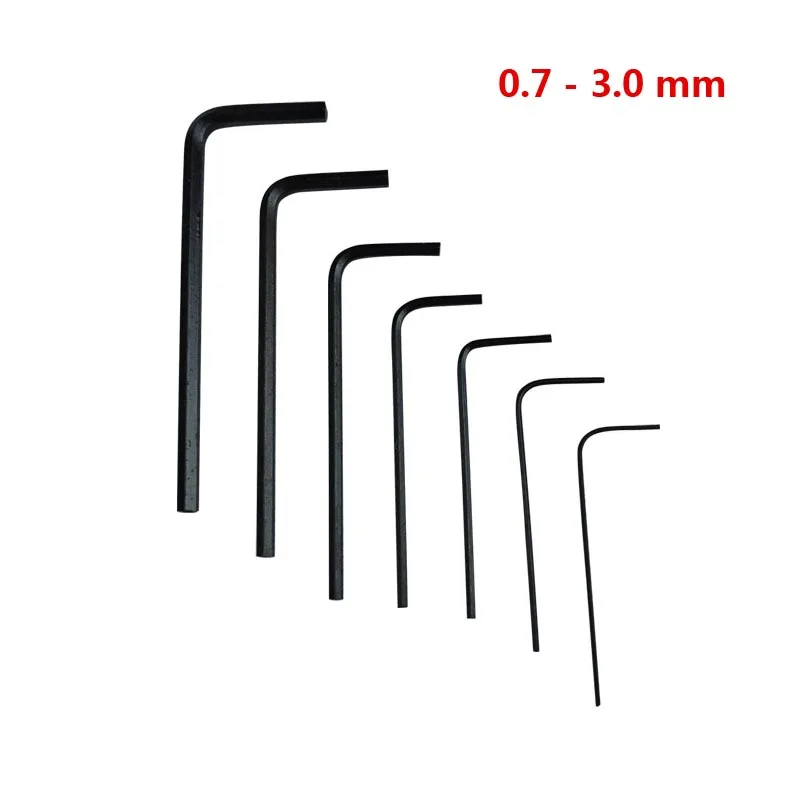 

(7 pcs/ set) Carbon Steel 0.7~3.0mm Hex Wrenches Allen Wrench Hand Tool Set Repair Tool Allen Key Hex Wrench