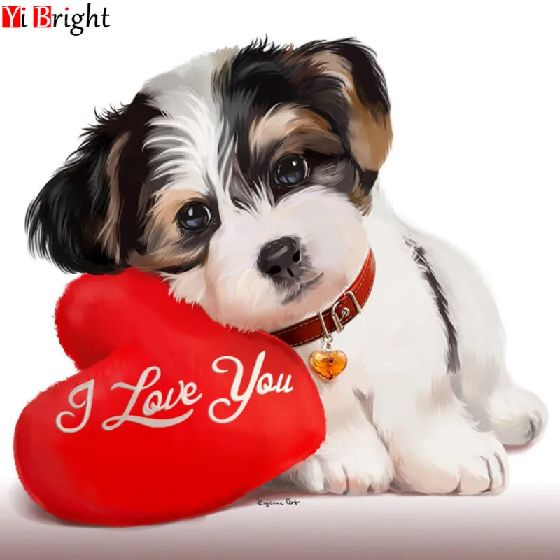 

5D DIY Diamond Embroidery Sale animal Diamond Painting Full Square cute dog Rhinestone Picture Diamond Mosaic Home decor XY1