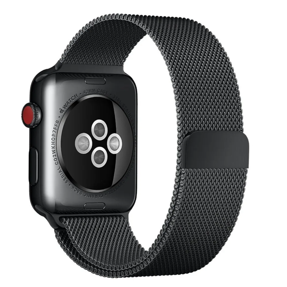 TORQUILA Миланский ремешок для наручных часов Apple Watch Series 4/3/2/1 38 мм/40 мм Нержавеющая сталь магнитный металлический ремешок для наручных часов iWatch, 42 мм/44 мм