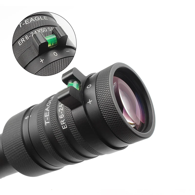 T-EAGLE ER 6-24x50 SFFLE Riflescope первый фокусный прицел с духом уровень тактический прицел дальность винтовки Охота прицел