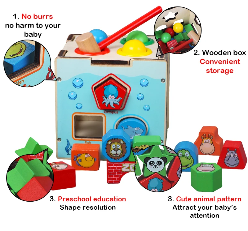 Candywood новые детские игрушки многофункциональная интеллектуальная коробка Монтессори Обучающие деревянные игрушки для детей Монтессори educativo