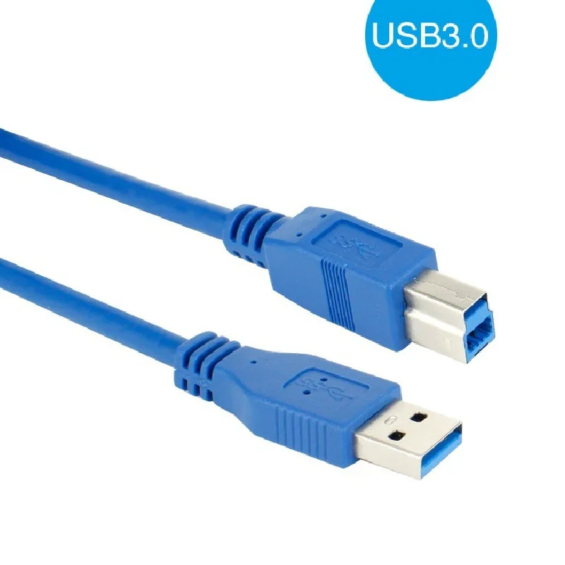 

2 pcs one meter USB high speed 3.0 computer print line mobile hard disk box data line printer transmission line