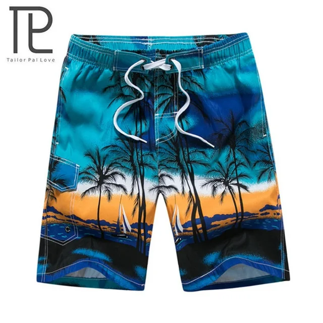 Men hawaiian Shorts Mens Print Casual Board Shorts Boardshorts Summer