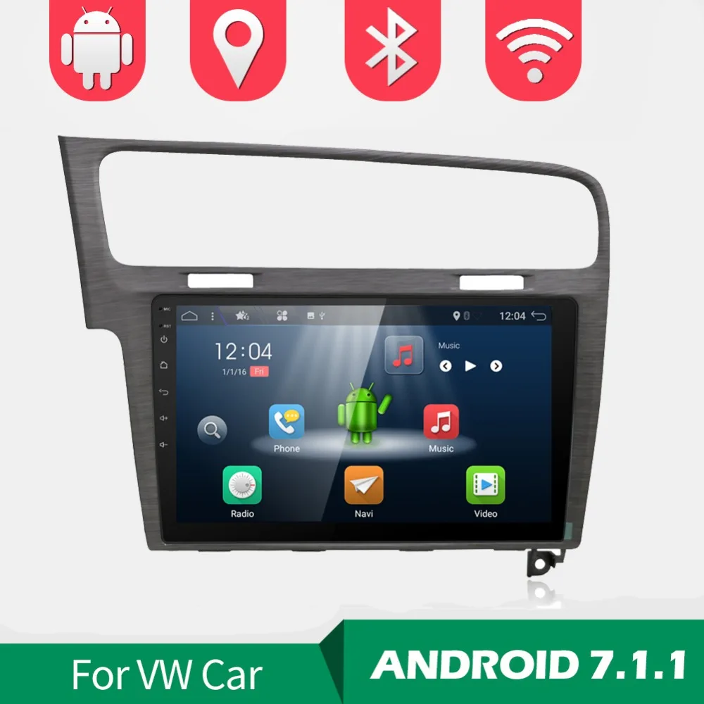 

bosion For VW Golf 7 2013 Android 7.1 Autoradio Car Multimedia Player Radio GPS Navigation Head Unit NO DVD with wifi BT RDS USB