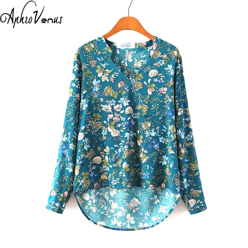 Для женщин Цветочный принт blusas Mujer de Moda 2018 Лето Шифоновая блузка рубашка с