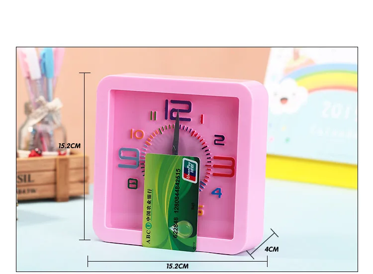 96 шт./лот K1213 свежие корейские модные квадратные домашние настольные часы будильник HR2558 студентов