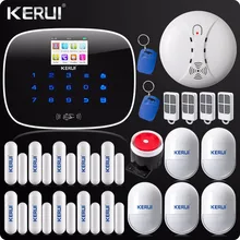 KERUI G19 Touch Screen Alarm Wireless GSM SMS Intruder Security Alarm System Android English & Russian Voice RFID Card