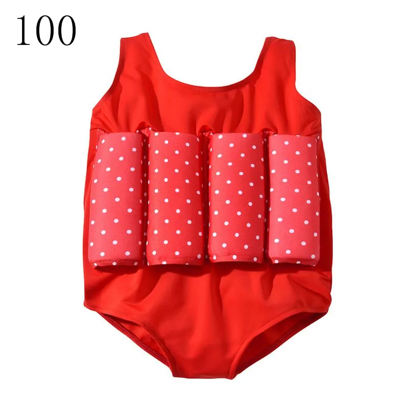 От 2 до 7 лет, детский плавающий купальный костюм, плавающий безопасный купальник, анти-утопление, плавательный костюм для мальчиков и девочек - Цвет: Red-100cm