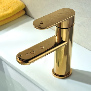 

New arrival copper basin undercounter basin faucet hot and cold water faucet gold genuine faucet