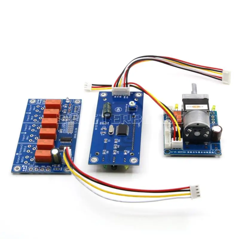 Assembeld Motor preamp Remote volume control board+display+input switch
