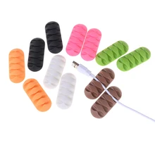 2 шт./компл. офисный стол Кабельный организатор самоклеющиеся силиконовый провод USB Зарядное Устройство сматывания шнура Кабельный зажим линии передачи данных для хранения держатель