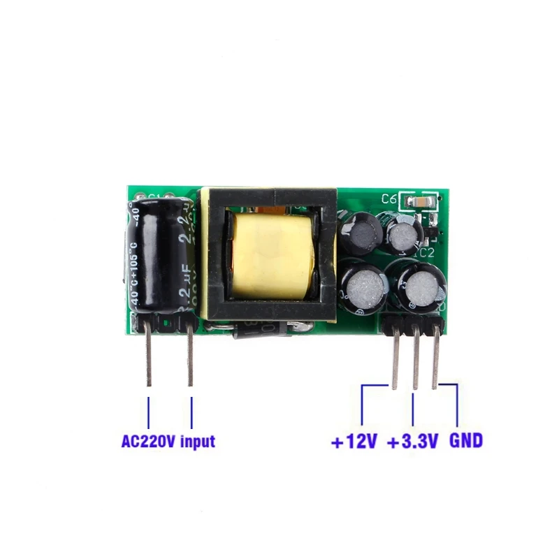 

AC 220V to 12V-3.3V Isolated Switching Power Supply Module 500mA 2.5W AC-DC