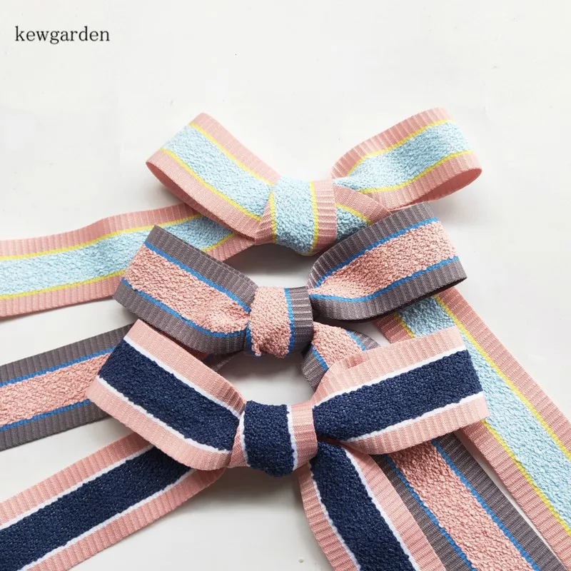 

Kewgarden Knitting Grosgrain Ribbons 25mm 1" Handmade Tape Packing Webbing DIY Hair Bow Earrings Satin Ribbon Riband 10 Yards