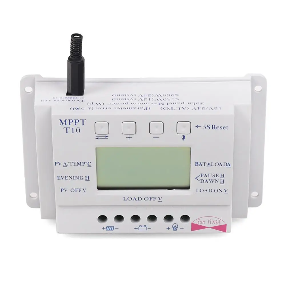 ЖК дисплей 10A 12/24V со слежением за максимальной точкой мощности Панели солнечные