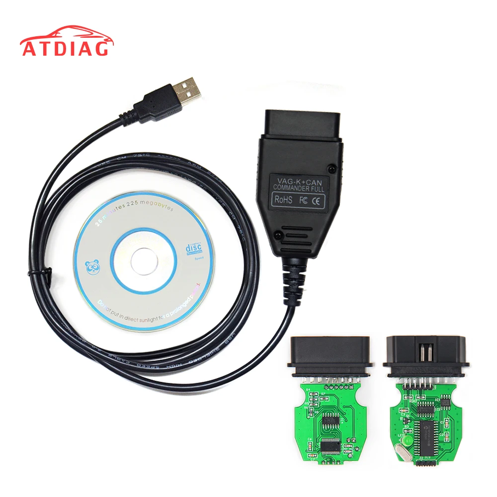 Диагностический кабель OBD2 для VAG K + CAN Commander 1 4 с чипом FTDI FT232RL PIC18F258|can vag|vag canvag com |