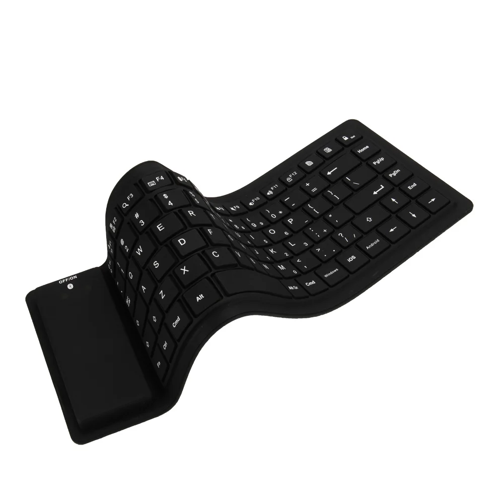 

88 Keys Silent Silicone Flexible Foldable Keyboard Bluetooth Slim Keyboard for Tablet PC Phone IJS998