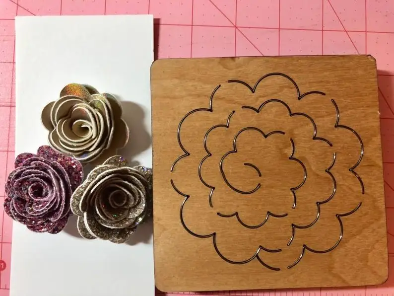 Rolled Flower Leather Cutter Die Diy Rose Wood Die Cut Mold