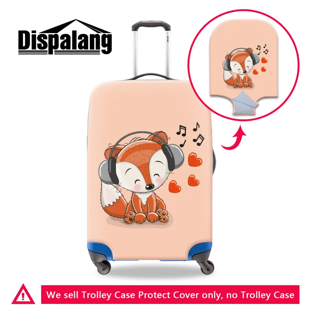 Dispalang 3D Fox Elastic Travel Luggage Covers Cute Cartoon Animals