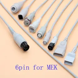 Совместимый MEK 6pin к Argon/Medex/hp/edard/BD/Abbott/PVB/Юта IBP сенсор адаптер магистральный кабель для датчика давления