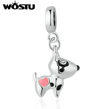 

New Arrival Cute Dog Pet Charm Dangle Fit Original WST Bracelet Pendant Fashion Silver DIY Jewelry Making SDP5328