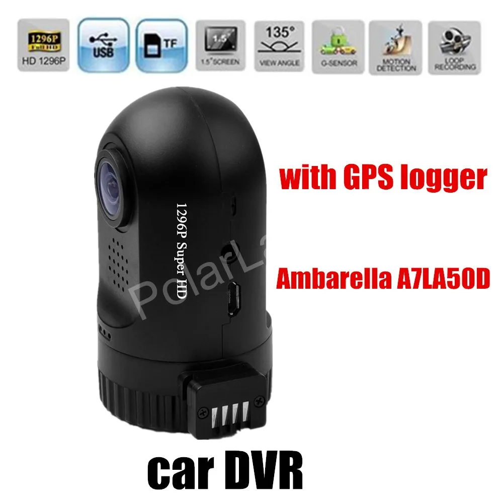 

free shipping Car Camera Recorder Mini 0805 Ambarella A7LA50D HD with GPS logger auto DVR vehicle camcorder digital video