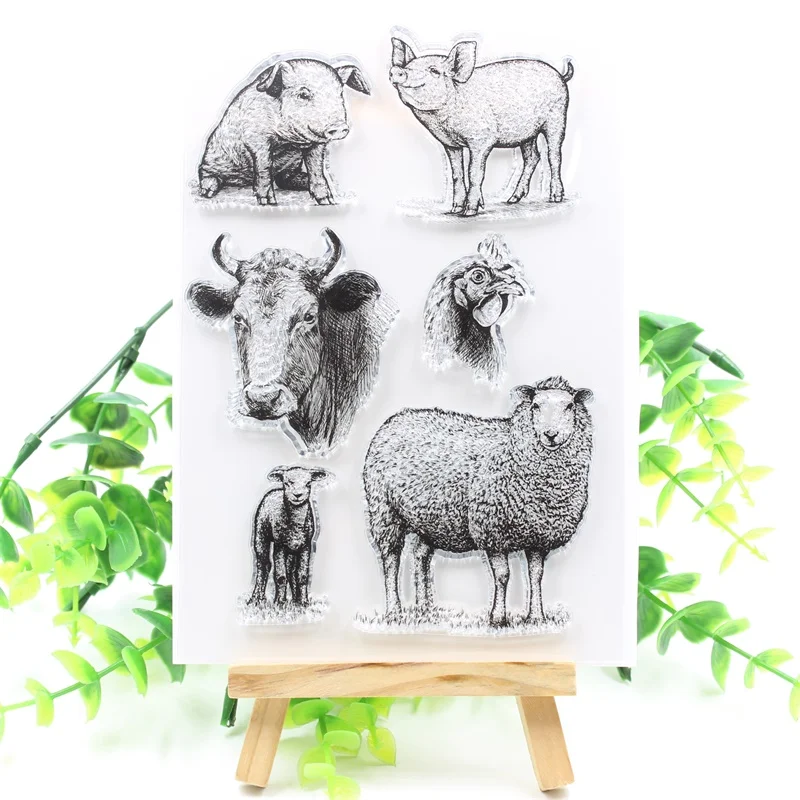 

KSCRAFT Animals Transparent Clear Silicone Stamps for DIY Scrapbooking/Card Making/Kids Fun Decoration Supplies 258