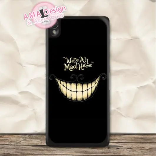 

Alice Cat We Are All Mad Here Case For Sony Xperia Z5 Z4 Z3 Z2 Z1 compact Z C3 C T3 T2 E4 SP M4 M2
