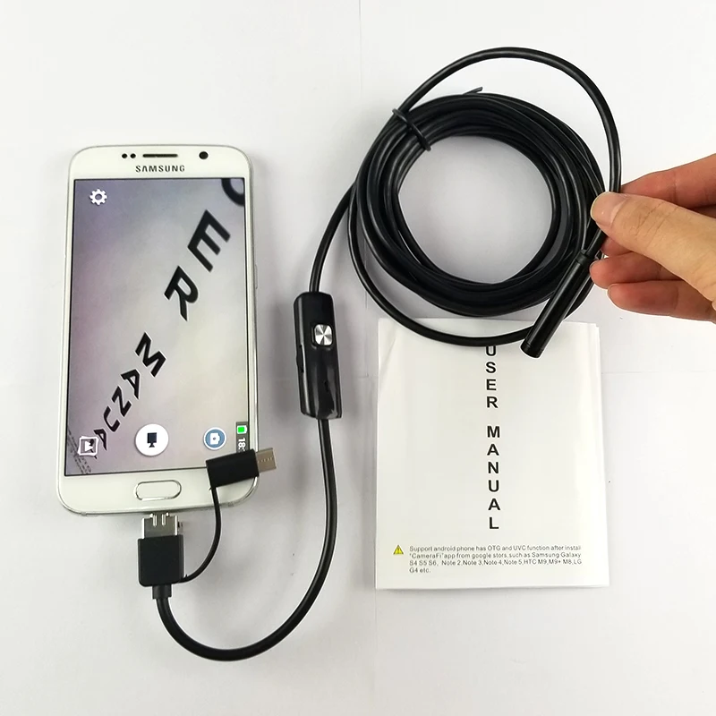 AN100 3 в 1 8mm720P 6 светодиодный эндоскоп Tpye-c Android PC USB Водонепроницаемый эндоскоп Инспекционная камера мягкий жесткий проводной бороскоп