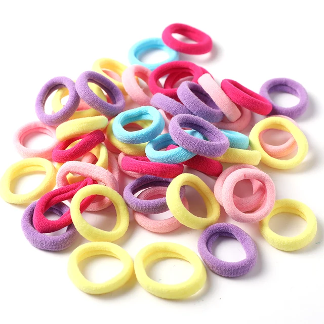 Wholesale 50pcs/Lot Girls 3.0 CM Nylon Elastic Hair Bands Rubber Bands Scrunchies Hair Ropes Ponytail Holder Hair Accessories 3