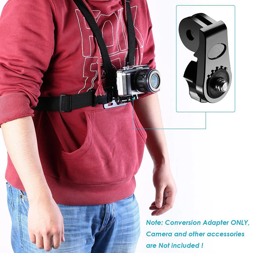 QQT для GoPro аксессуары адаптер мост преобразования для Go Pro общие держатели камер с 1/4 дюймовыми отверстиями