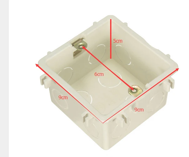 86*86 мм белая лента Универсальная коробка с настенным креплением настенный выключатель и розетка Пластиковый корпус для выхода 86 мм