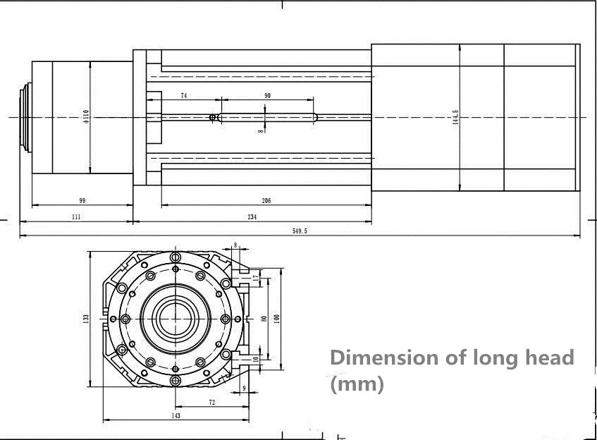 long head dimension