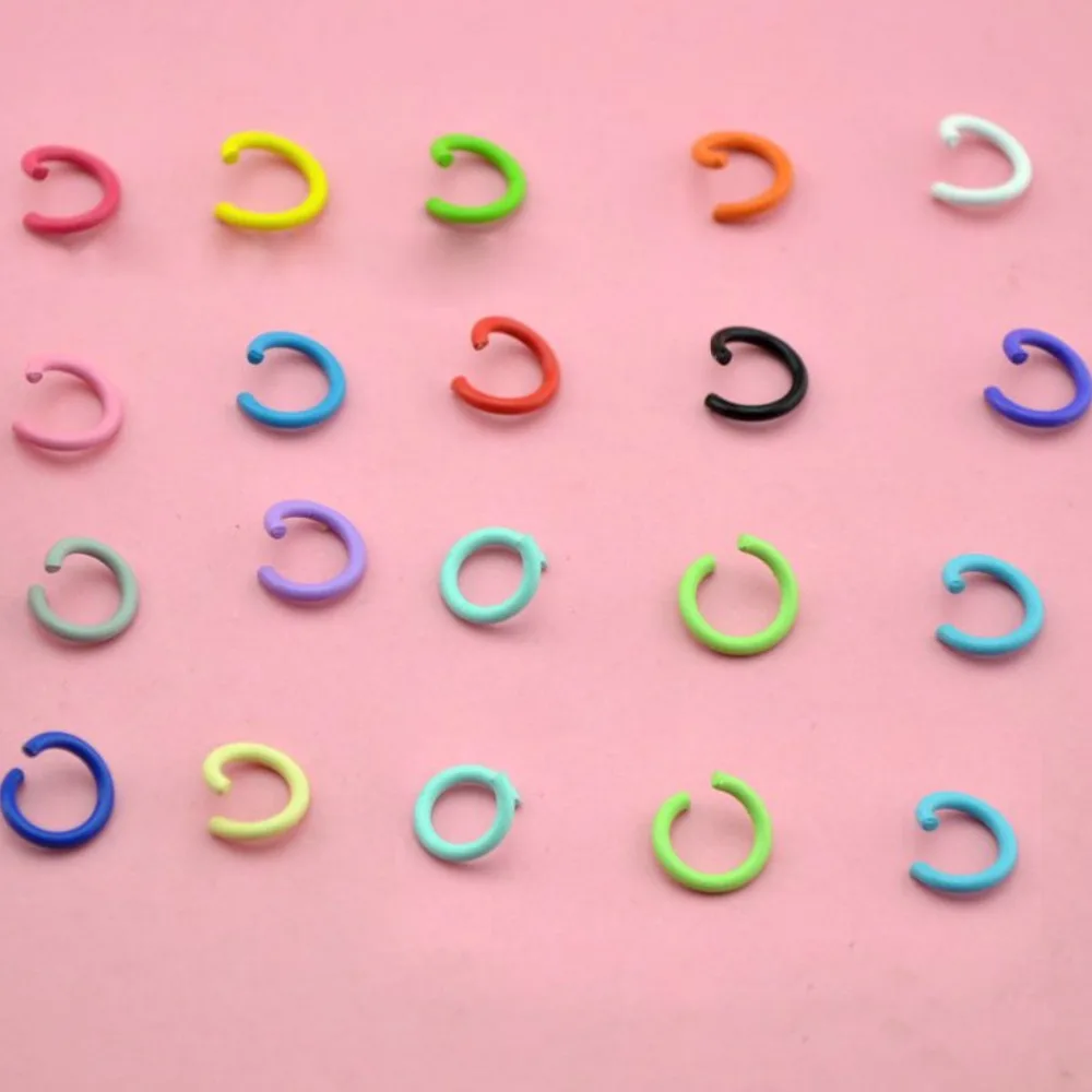 

100pcs/lot 1.2x8mm Colorful Metal DIY Jewelry Findings Open Single Loops Jump Rings & Split Ring for jewelry making