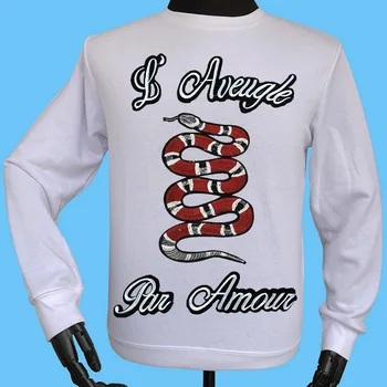 

seestern brand 2018 new mens hoodies embroidery Blind For Love letters snake pattern fashion hip hop sweatshirts autumn winter