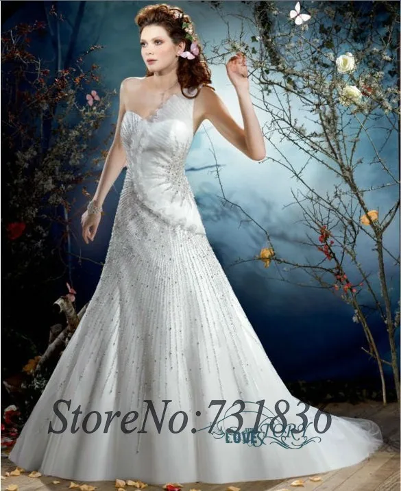 Expensive Mermaid Corset Satin Wedding Dresses 2014 Luxury Crystal Long