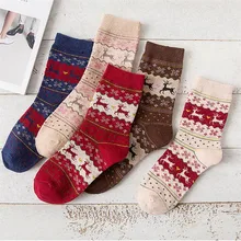 Hot sale! women’s socks color autumn-winter female warm wool socks comfortable striped animal sock for lady girls funny socks