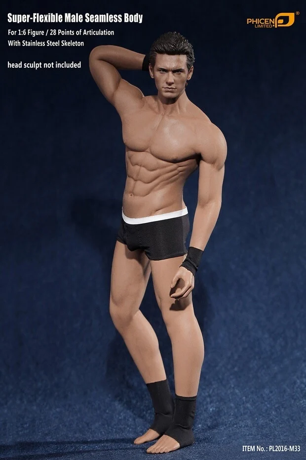 1//6 Phicen Super Flexible Male Seamless Body Steel Skeleton PL2016-M33 TBLeague