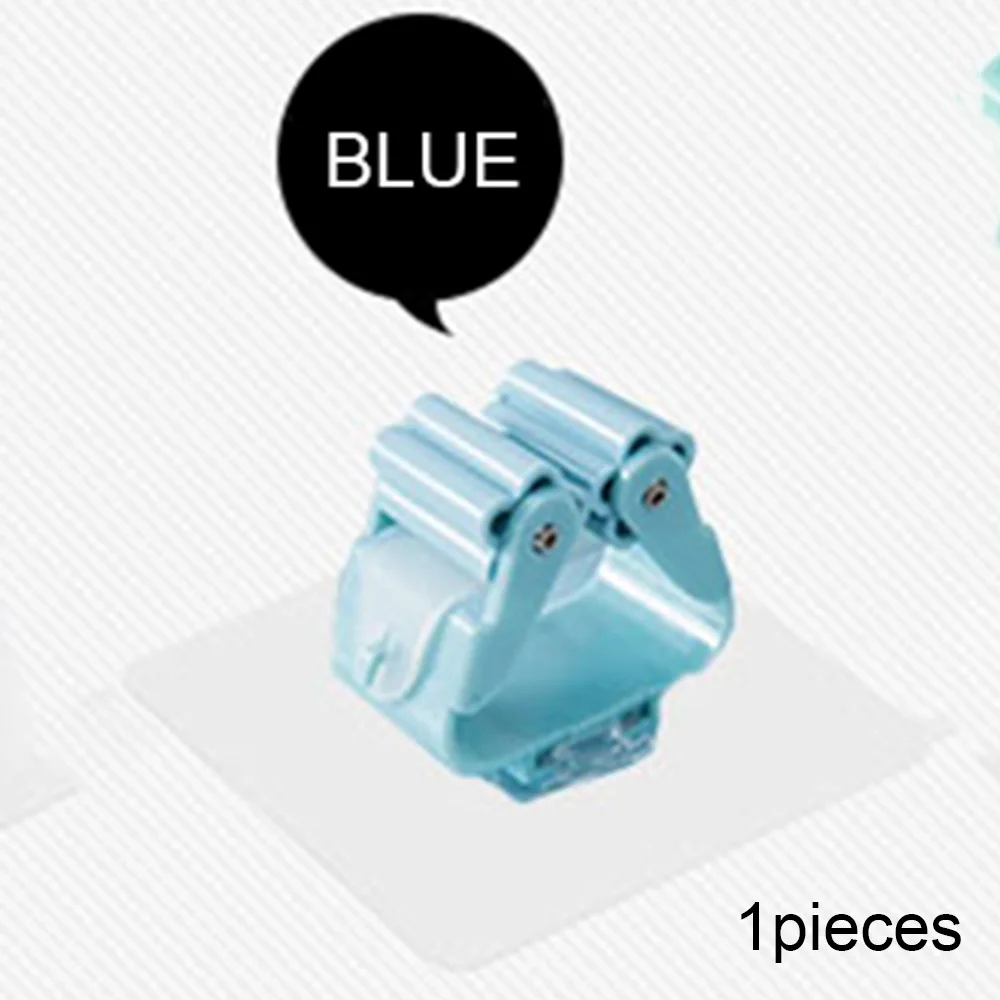1pcs BLUE Швабра с настенным креплением Органайзер держатель щетка метла вешалка для хранения вешалок кухонный инструмент настенный органайзер аксессуар подвесные крючки для труб - Цвет: 1pcs BLUE