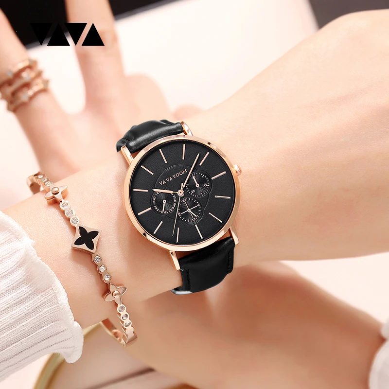 

Luxury Brand Ladies Watch Creative Women Watches Leather Quartz Wristwatch Fashion Female Clock Relogio Feminino Girl Watch Xfcs