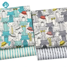 Mensugen/ хлопковая ткань в полоску с рисунком лисы; лоскутное шитье; материал для детского постельного белья; простыня; одеяло; подушки для шитья; Telas