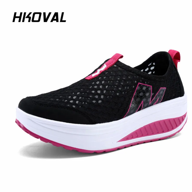 HKOVAL النساء حذاء رياضة عارضة الرياضة الأزياء المشي الشقق الارتفاع زيادة المتسكعون تنفس الهواء شبكة سوينغ أسافين الأحذية HKOVAL النساء حذاء رياضة عارضة الرياضة الأزياء المشي الشقق الارتفاع زيادة المتسكعون تنفس الهواء شبكة سوينغ أسافين الأحذية