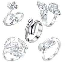 5 шт модные ювелирные кольца новые горячие серебряные свадебные подарки оптом